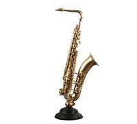 ALFAAL Mini musical instrument models Instrument Golden VIOLIN Saxophone Musical Artwork Decorative Figurines Home Decoration Accessories Ornaments(A)