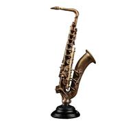 ALFAAL Mini musical instrument models Made Of Copper Saxophone Instrument Model Ornaments Home Ornament Instrument Sax Model