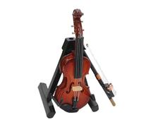 ALFAAL Mini musical instrument models Mini Violin Miniature Musical Instrument Wooden Model With Support And Case