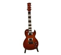 ALFAAL Mini musical instrument models Miniature Wooden Electric Guitar Model With Display Stand Guitar Instrument Ornaments For Music Lovers