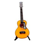 ALFAAL Mini musical instrument models Miniature Wooden Guitar Model Mini Guitar Musical Instrument Ornaments Collection With Case And Stand(17cm)