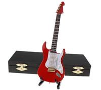 ALFAAL Mini musical instrument models Music Lover Model Musical Instrument Ornaments Mini Wooden Electric Guitar Ornaments Music(C18 cm)