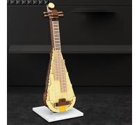ALFAAL Mini musical instrument models Musical Instrument Guitar Model Ornaments Gift Assembly Building Blocks Musical Instrument Ornaments(B)