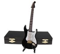 ALFAAL Mini musical instrument models Musical Model Musical Instrument Ornaments Mini Wooden Electric Guitar Ornaments Music Gifts(D24 cm)