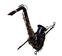 ALFAAL Mini musical instrument models Retro Iron Decorative Saxophone Ornaments Model Creative Crafts Soft Props Nostalgic Restaurant Decoration