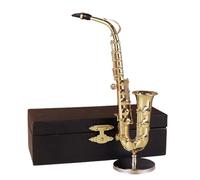 ALFAAL Mini musical instrument models Saxophone Model Ornaments Musical Instrument Ornaments Creative Friends Gifts Desks Living Rooms Home Decorations(16 cm)