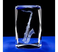 ALFAAL Mini musical instrument models Saxophone Ornaments Transparent Crafts Model Saxophone Instrument Music Lover Ornaments