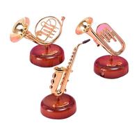 ALFAAL Mini musical instrument models Saxophone Ornaments Trumpet Yueqin Harp Music Box Creative Musical Instrument Model Ornaments(B)