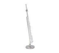 ALFAAL Mini musical instrument models Silver Copper Miniature Flute With Stand Mini Musical Instrument Model Accessory Gift Home Decoration Ornaments