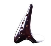 ALFAAL Mini Ocarina 12-hole rice soldered ocarina SC sound beginner teaching ocarina 12-hole sound quality ocarina with bag(Color:2)