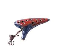 ALFAAL Mini Ocarina 12-hole rice welded ocarina alto C key beginners teaching smooth ocarina sound quality ocarina(Color:8)
