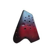 ALFAAL Mini Ocarina 3 Tube Ceramic Ocarina Alto C Key Vintage Smoked Ocarina Premium AC Professional Ocarina(Color:1)