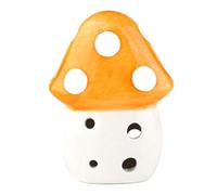 ALFAAL Mini Ocarina 5-color ocarina 6-hole small mushroom ocarina alto C beginner ocarina teaching ceramic pendant(Color:3)