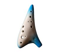 ALFAAL Mini Ocarina Blue Gradient Ocarina 12 Hole Alto C Key AC Teaching Ocarina Ocarina of Time National Instrument(Color:1)