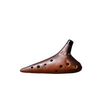 ALFAAL Mini Ocarina Ceramic Ocarina 12 Hole Purple Clay Smoked Ocarina Xun Music Professional Beginner Play(Color:SF)