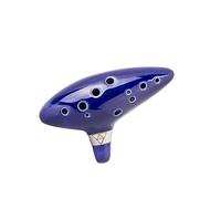ALFAAL Mini Ocarina Ceramic Ocarina 12 Holes Alto C with Songbook and Display Stand Protective Bag