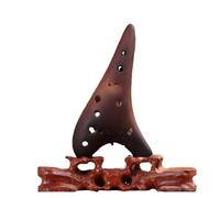 ALFAAL Mini Ocarina Ceramic Ocarina Decorative Instrument Professional Baritone Flute Hole