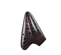 ALFAAL Mini Ocarina Ceramic three-tube ocarina smoked and plain-fired AC professional production for beginners to teach playing ocarina
