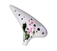 ALFAAL Mini Ocarina Color painting ocarina alto C soprano C dolomite ceramic handmade freehand sketch 12 holes