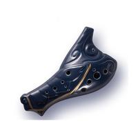 ALFAAL Mini Ocarina Ocarina 12-hole alto C key twelve-hole professional musical instrument Ocarina AF black