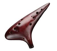 ALFAAL Mini Ocarina Ocarina 12-hole professional musical instrument ac smoked ocarina school scenic souvenir(C)