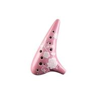 ALFAAL Mini Ocarina Professional 12 hole alto C key tone ceramic ocarina smoked ocarina for beginners(Color:3)