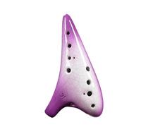 ALFAAL Mini Ocarina Purple Ceramic Ocarina 12 Holes Alto C Key AC Ocarina of Time with Accessories Professional Ocarina Instrument