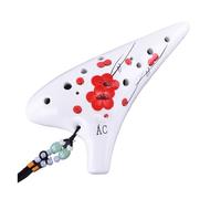 ALFAAL Mini Ocarina Round head style ocarina with a full set of accessories 12-hole alto C key performance flute(Style 2)