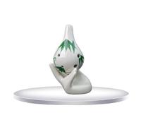 ALFAAL Mini Ocarina Small long mouth bamboo leaf six-hole ocarina alto C key ocarina crafts ornaments(4)