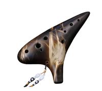 ALFAAL Mini Ocarina The same model made with plain-fired straw has better sound 12-hole alto for beginners
