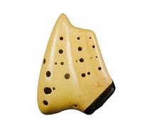 ALFAAL Mini Ocarina Triple Ocarina Alto G Ceramic Ocarina Professional Instruments Accessories Ocarina of Time(Color:Beige)