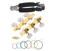 ALFAAL Multifuction 3 In 1 String Winder Pin Puller String Cutter+Tuning Pegs Tuners+Strings Set