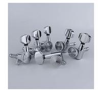 ALFAAL New Chrome Guitar Locking Tuners Electric Guitar Machine Heads Tuners Lock Silver Guitar Tuning Pegs(With Packaging) (Color : 6L)