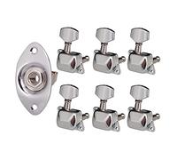 ALFAAL Oval Indented With 6R Semiclosed Guitar Tuning Peg Keys Tuners Machine Head Electric Guitar Part