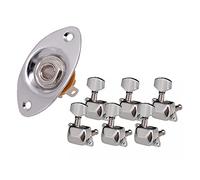 ALFAAL Oval Indented With 6R Semiclosed Guitar Tuning Peg Keys Tuners Machine Head Electric Guitar Part
