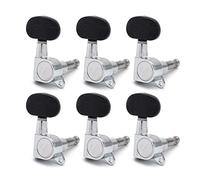 ALFAAL Oval Shape Wood Left And Right Hand Guitar Tuning Peg Key Tuner Machine Head For Acoustic Electric Guitar Chrome (Color : 6R)