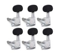 ALFAAL Oval Shape Wood Left And Right Hand Guitar Tuning Peg Key Tuner Machine Head For Acoustic Electric Guitar Chrome (Color : 6L)
