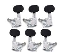 ALFAAL Oval Shape Wood Left And Right Hand Guitar Tuning Peg Key Tuner Machine Head For Acoustic Electric Guitar Chrome (Color : 3R3L)