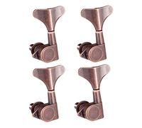 ALFAAL Pack Of 4 Bass Tuning Pegs Keys Machine Head Tuners For Bass Purple Bronze 4L Zinc Alloy Solid