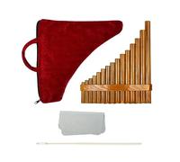 ALFAAL Pan Flute For Beginner 15 Pipes G Key Panpipes Bamboo G Tone Pan Pipe Instrument Chinese Traditional Instrument Flutes (Color : Right hand)