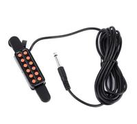 ALFAAL Piezo Pickups 12 Hole Acoustic Guitar Sound Pickup Magnetic Transducer Guitar Sound Hole Pickup With Cable Guitar Tuner Pickup