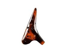 ALFAAL Pottery Ocarina 12 Holes Instruments Treble C Tone Ocarinas Professional Music Instrument Ocarina Offers Accessories (Color : 02)
