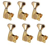 ALFAAL Practical 6Pcs Iron Right-handed Acoustic Guitar Tuning Pegs Tuner 1:21 Gear Ratio Golden