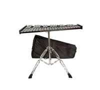 ALFAAL Professional 37 Note Glockenspiel Metal Xylophone Bell Percussion Instruments For Beginners And Students (Color : No music stand)
