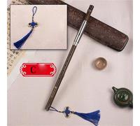 ALFAAL Professional bamboo flute Bamboo Flute Carving Dragon Pattern G/F/C/bB Key Tone Musical Instrument Bamboo Flute Music Lover(D)