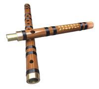 ALFAAL Professional bamboo flute Bamboo Flute Single Brass Black Line Bitter Bamboo Beginner Flute Professional Practice Playing Bamboo Flute(F)