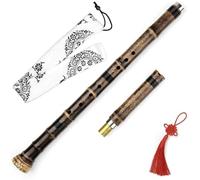 ALFAAL Professional bamboo flute G/F Key Bamboo Flute 8 Holes Musical Woodwind Instrument Purple Bamboo Bamboo Flute For Beginner Professional Vertical(F key)