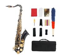 ALFAAL Professional Bb Black Gold Tenor Saxophone Brass Black Lacquer Saxophone With Accessories