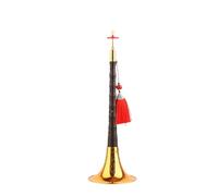 ALFAAL Professional Ebony Suona D Key Quality Suona Ethnic Style Blowing Suona Musical Instrument Complete (Color : Gold engraved bowl)