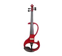 ALFAAL Professional Electronic Performance Practice Mute Music Instrument Solid Wood Performance Grade Electroacoustic Violin (Color : Crimson)